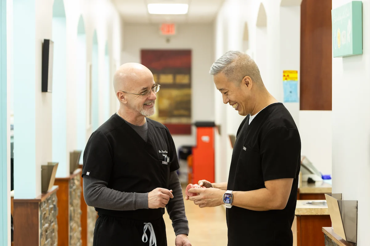 Two dentists talking